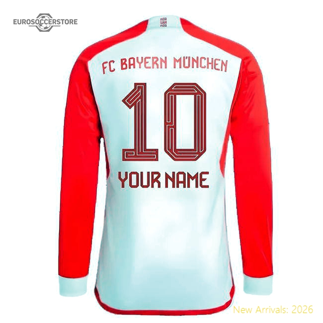 2023-2024 Bayern Munich Long Sleeve Home Shirt (Your Name)-Football Jersey Hub