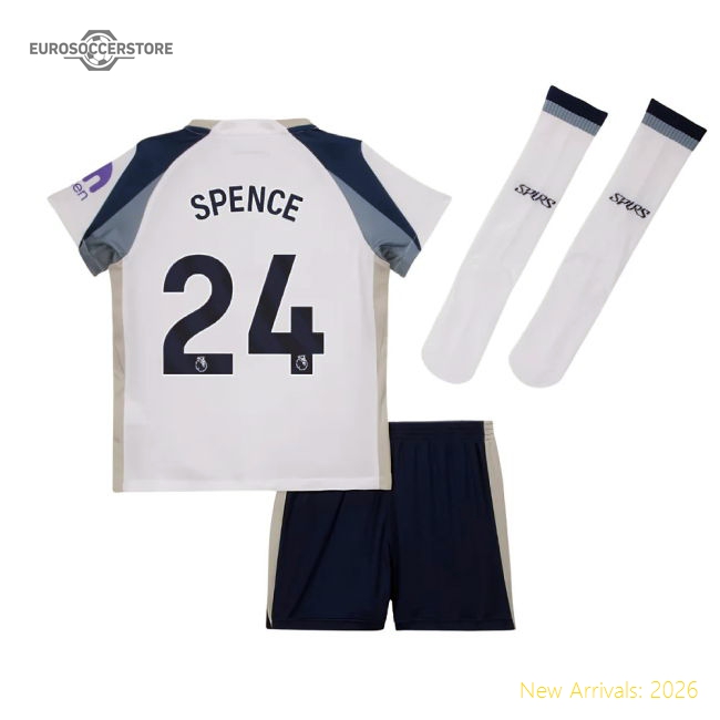 2025-2026 Tottenham Home Little Kids Mini Kit (Spence 24)-Football Jersey Hub