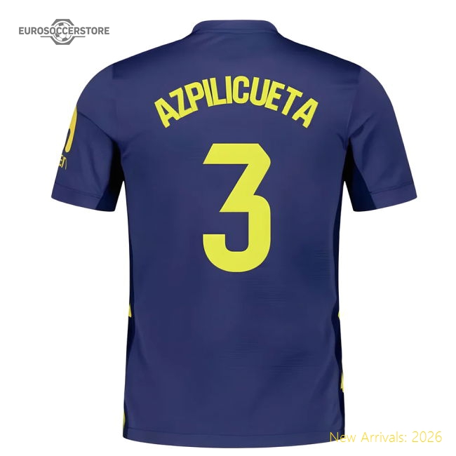 2025-2026 Atletico Madrid Away Shirt (Azpilicueta 3)-Football Jersey Hub