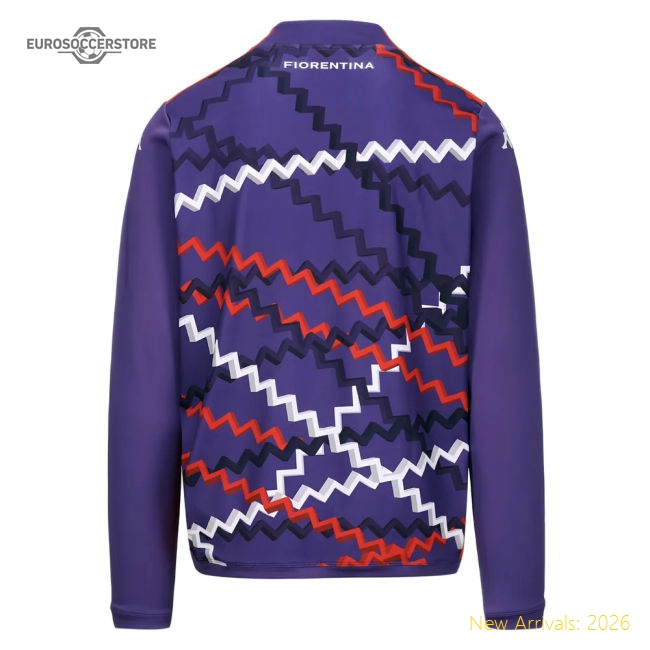 2024-2025 Fiorentina Training Sweat 1/4 Zip (Purple)-Football Jersey Hub
