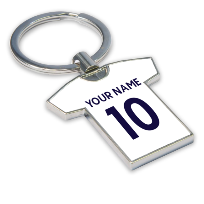 Personalised Tottenham Hotspur Key Ring-Football Jersey Hub