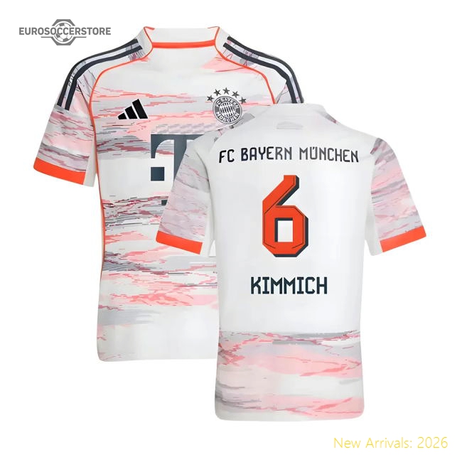 2025-2026 Bayern Munich Away Shirt (Kids) (Kimmich 6)-Football Jersey Hub