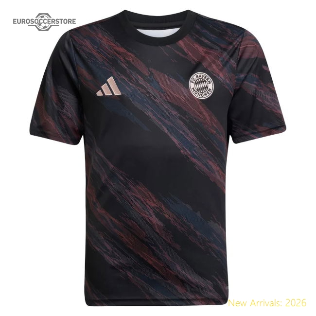 2025-2026 Bayern Munich Pre-Match Shirt (Black) - Kids-Football Jersey Hub