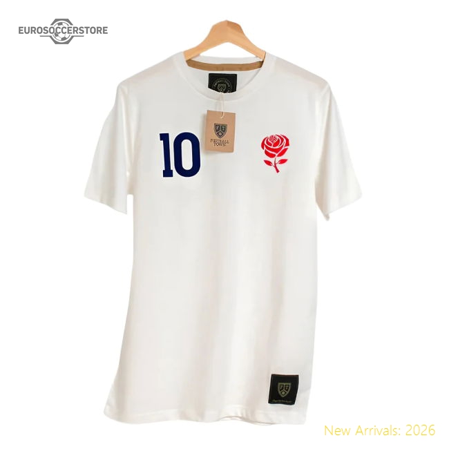 England The Red Rose 10 Retro Tee-Football Jersey Hub