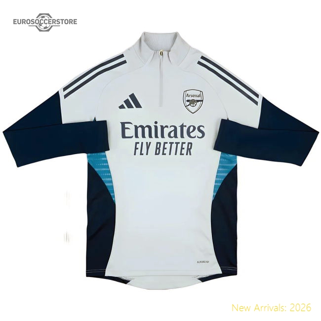 2025-2026 Arsenal Training Top (Grey)-Football Jersey Hub