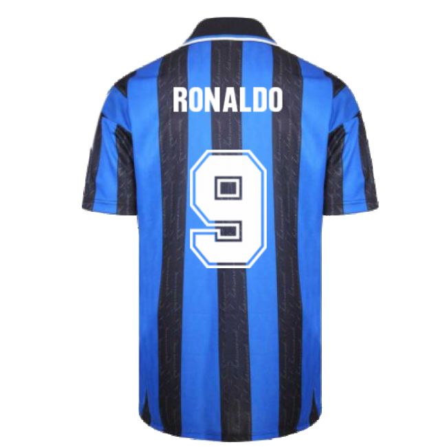1998 Inter Milan Score Draw Home Shirt (RONALDO 9)-Football Jersey Hub