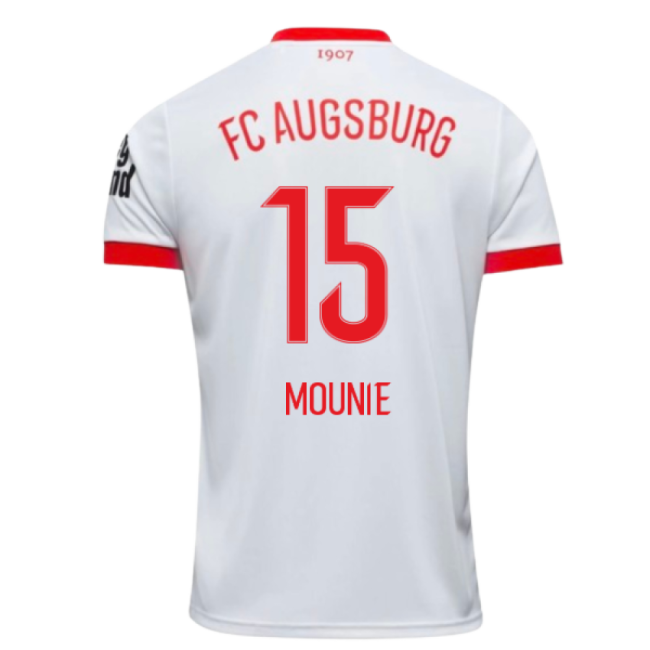 2025-2026 FC Augsburg Home Shirt (Mounie 15)-Football Jersey Hub