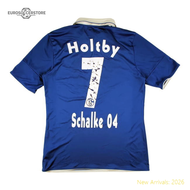 Schalke 2010-12 Home Shirt (M) Holtby #7 (Very Good)-Football Jersey Hub