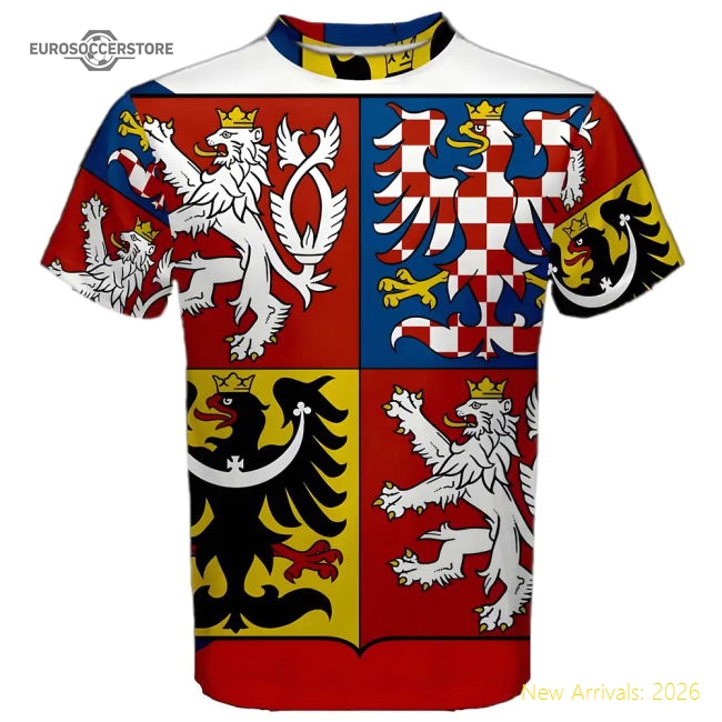 Czech Republic Coat of Arms Sublimated Sports Jersey-Football Jersey Hub