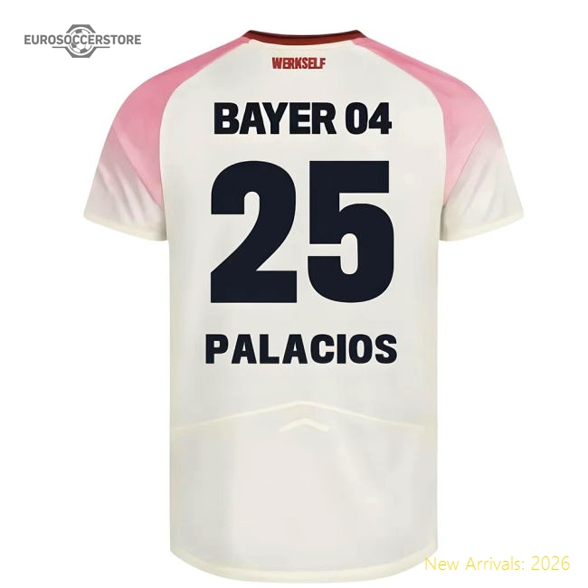 2025-2026 Bayer Leverkusen Away Shirt (Kids) (Palacios 25)-Football Jersey Hub