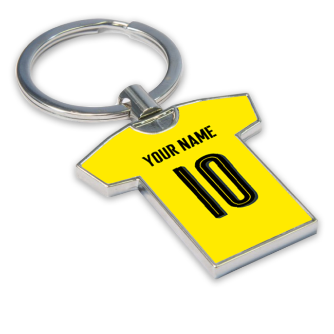 Personalised Borussia Dortmund Key Ring-Football Jersey Hub