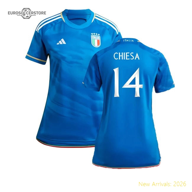 2023-2024 Italy Home Shirt (Ladies) (CHIESA 14)-Football Jersey Hub