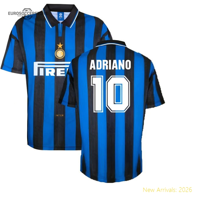 1996 Inter Milan Home Shirt (ADRIANO 10)-Football Jersey Hub