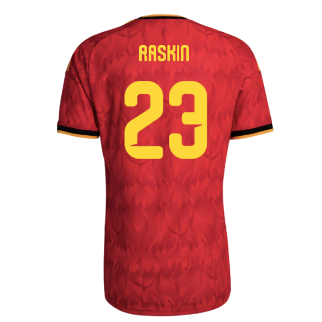 2026-2027 Belgium Authentic Home Shirt (Raskin 23)-Football Jersey Hub