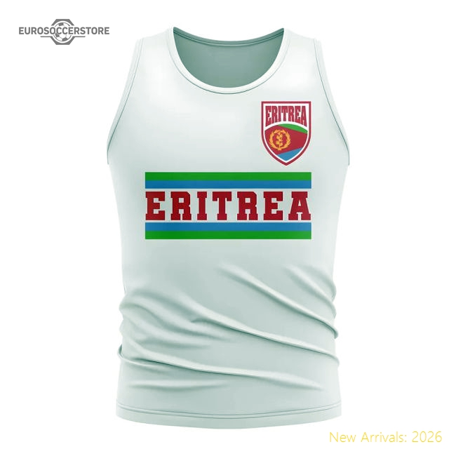 Eritrea Core Football Country Sleeveless Tee (White)-Football Jersey Hub