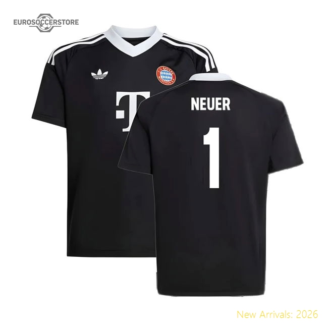 2024-2025 Bayern Munich Third Goalkeeper Shirt (Black) - Kids (Neuer 1)-Football Jersey Hub