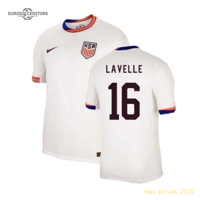 2024-2025 USA Home Dri-Fit ADV Shirt (Lavelle 16)-Football Jersey Hub