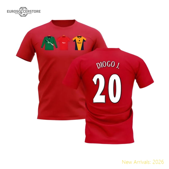 Liverpool 2000-2001 Retro Shirt T-shirt (Black) (Diogo J. 20)-Football Jersey Hub