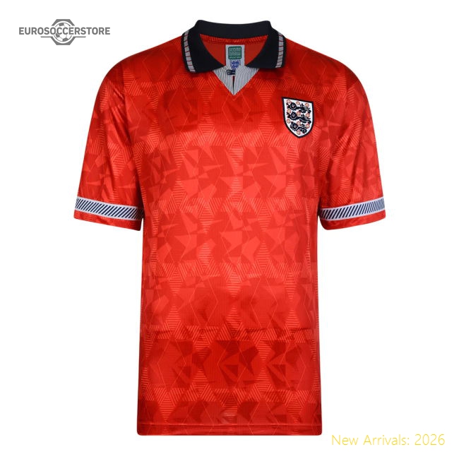 Score Draw England 1990 Away Shirt-Football Jersey Hub