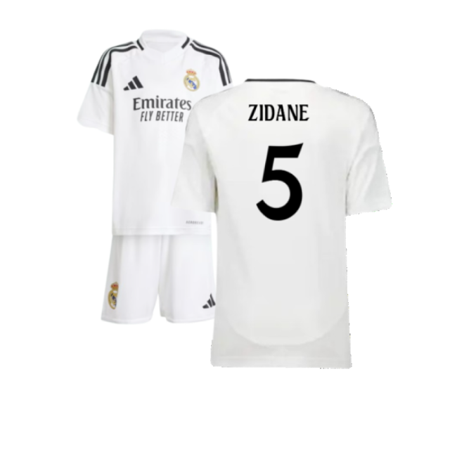 2024-2025 Real Madrid Home Mini Kit (Zidane 5)-Football Jersey Hub