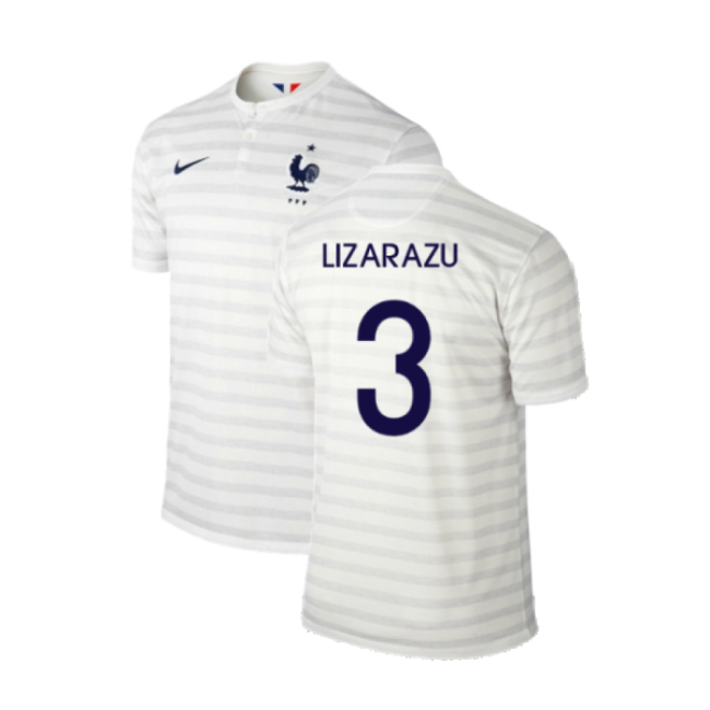 France 2014-15 Away Shirt ((Excellent) M) (Lizarazu 3)-Football Jersey Hub