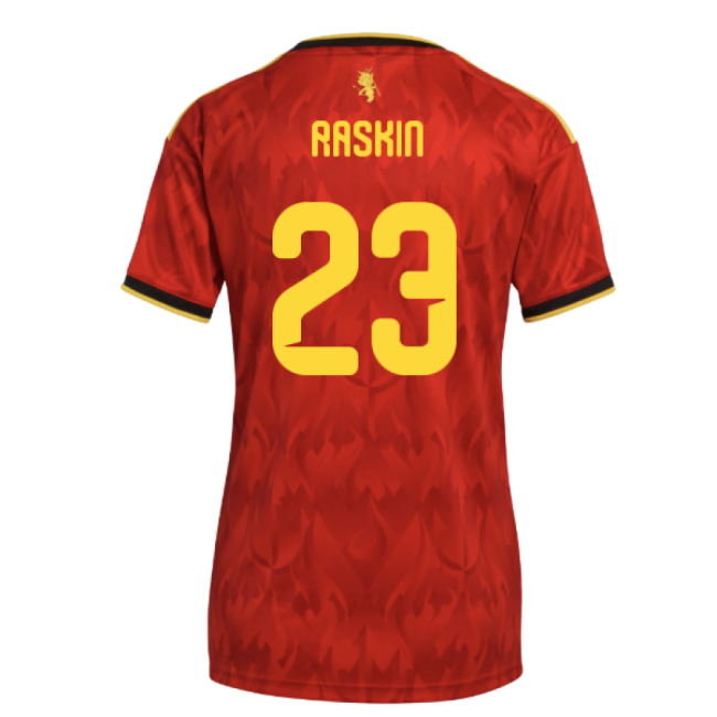 2026-2027 Belgium Home Shirt (Womens) (Raskin 23)-Football Jersey Hub