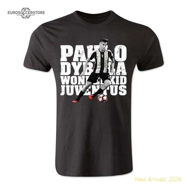 Paulo Dybala Juventus Wonderkid T-Shirt (Black)-Football Jersey Hub