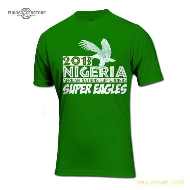 2013 Nigeria African Nations Winners T-Shirt (Green)-Football Jersey Hub
