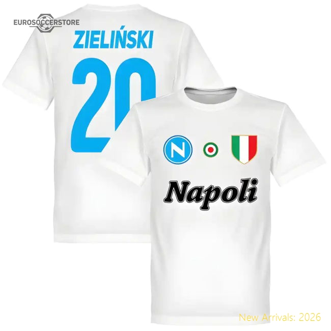 Napoli Zielinski 20 Team T-Shirt - White-Football Jersey Hub