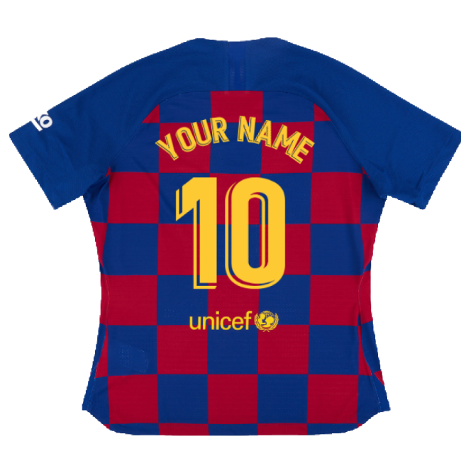Barcelona 2019-20 Womens Home Shirt (Vaporkit) ((Excellent) S) (Your Name)-Football Jersey Hub