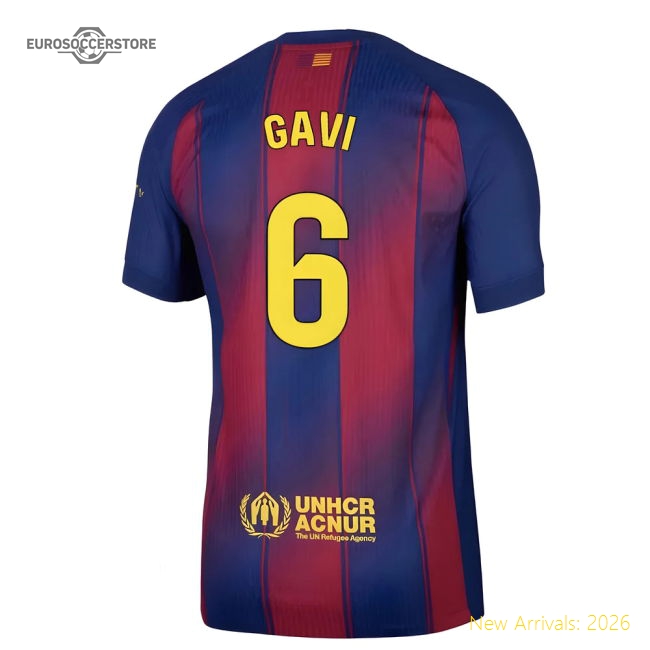 2025-2026 Barcelona Authentic Home Shirt (Gavi 6)-Football Jersey Hub