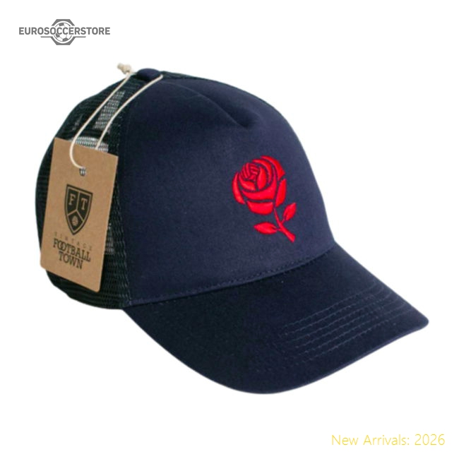 England The Red Rose Trucker (Navy)-Football Jersey Hub