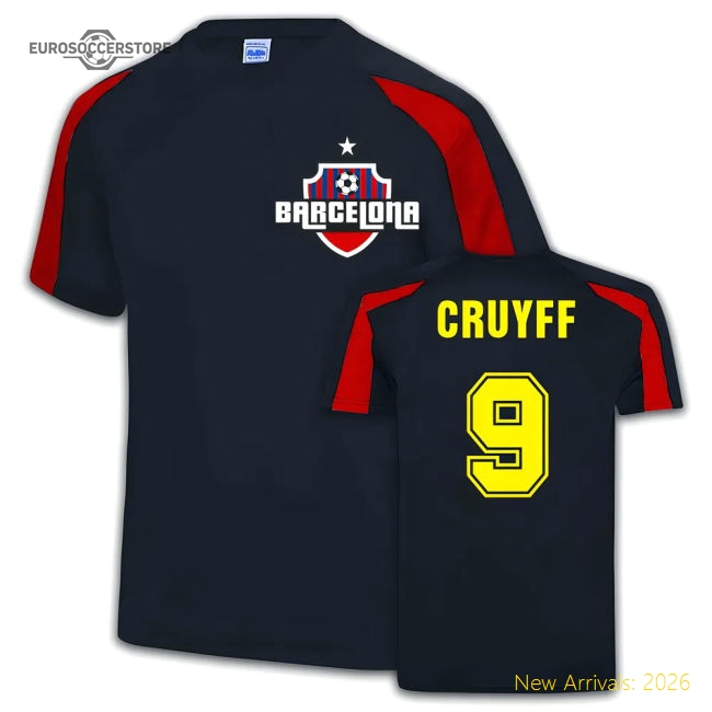 Barcelona Sports Training Jersey (Johan Cruyff 9)-Football Jersey Hub