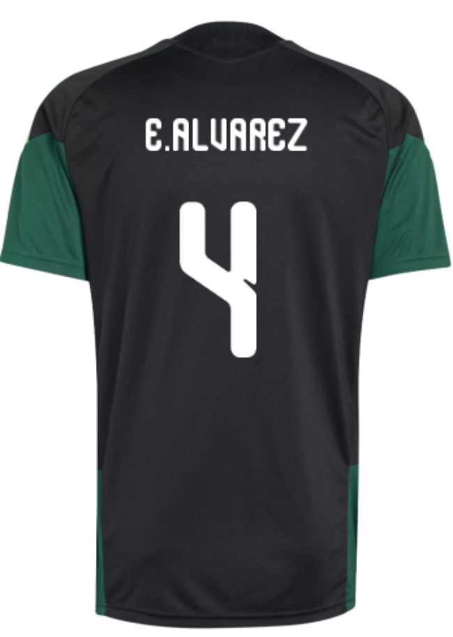 2026-2027 Mexico Training Jersey (Black) (E.Alvarez 4)-Football Jersey Hub