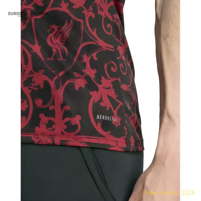 2025-2026 Liverpool Pre-Match Shirt (Black) (Darwin 9)-Football Jersey Hub