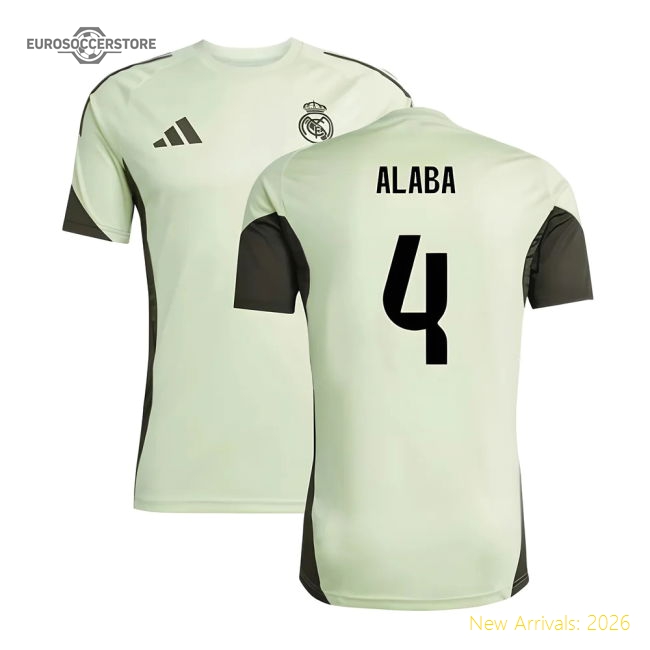 2025-2026 Real Madrid Training Jersey (Almost Lime) (Alaba 4)-Football Jersey Hub