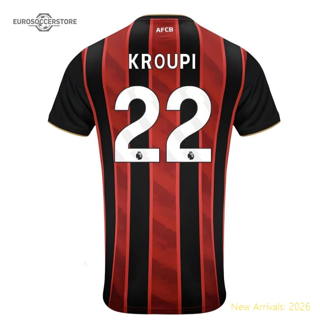 2025-2026 Bournemouth Home Shirt (Kroupi 22)-Football Jersey Hub