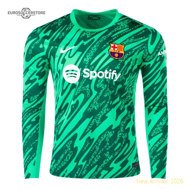 2024-2025 Barcelona Home Goalkeeper Shirt (Green)-Football Jersey Hub