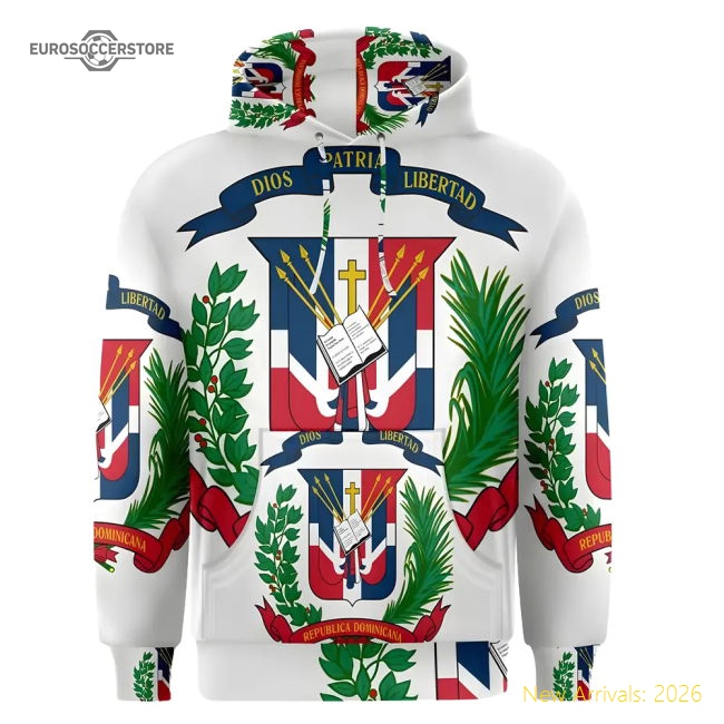 Dominican Republic Sublimated Flag Hoody-Football Jersey Hub