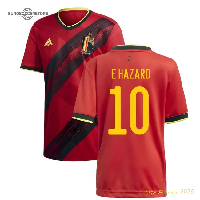 2020-2021 Belgium Home Adidas Football Shirt (E HAZARD 10)-Football Jersey Hub