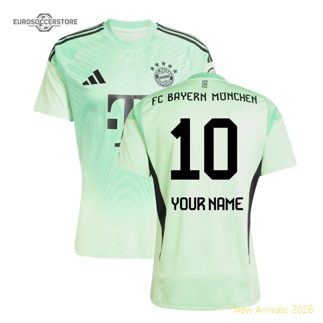 2025-2026 Bayern Munich Home Goalkeeper Shirt (Glory Mint) (Your Name)-Football Jersey Hub