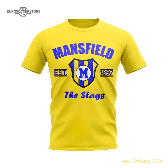 Mansfield Established Football T-Shirt (Yellow)-Football Jersey Hub