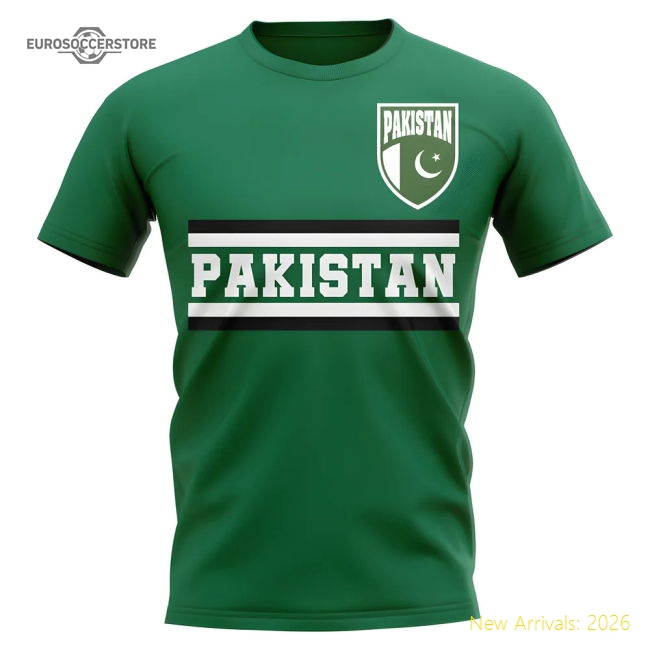 Pakistan Core Football Country T-Shirt (Green)-Football Jersey Hub