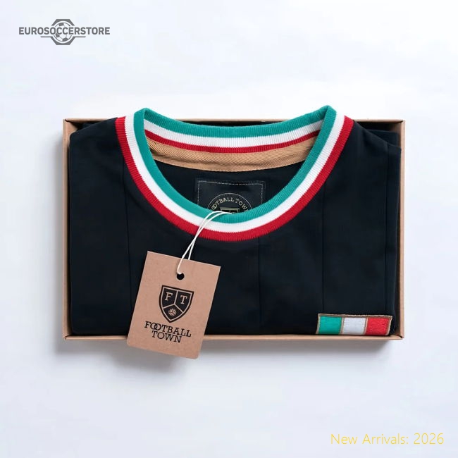 Vintage Italy Gli Azzurri Black Soccer Jersey-Football Jersey Hub