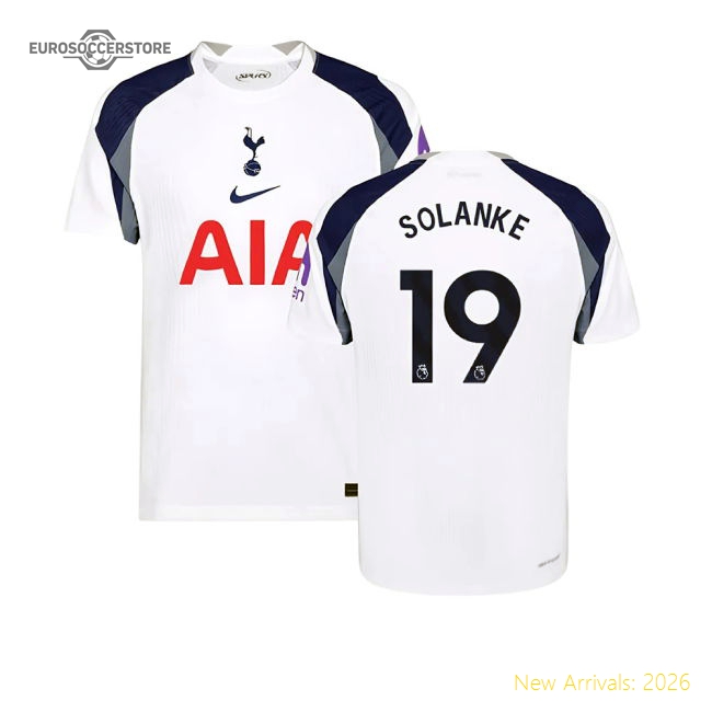 2025-2026 Tottenham Hotspur Authentic Home Shirt (Solanke 19)-Football Jersey Hub