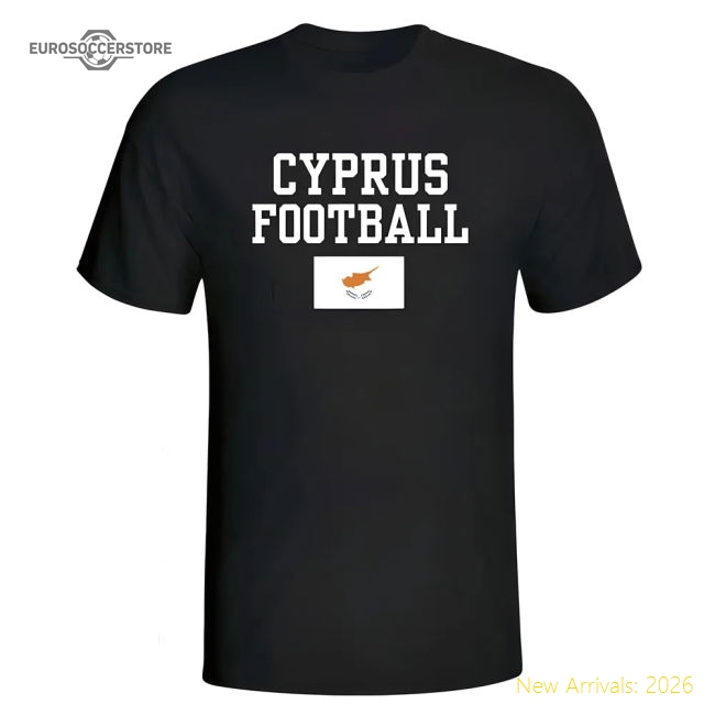 Cyprus Football T-Shirt - Black-Football Jersey Hub