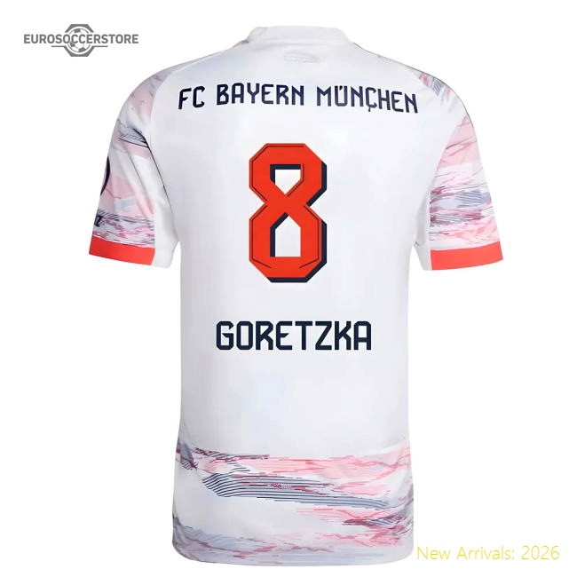2025-2026 Bayern Munich Away Shirt (Goretzka 8)-Football Jersey Hub