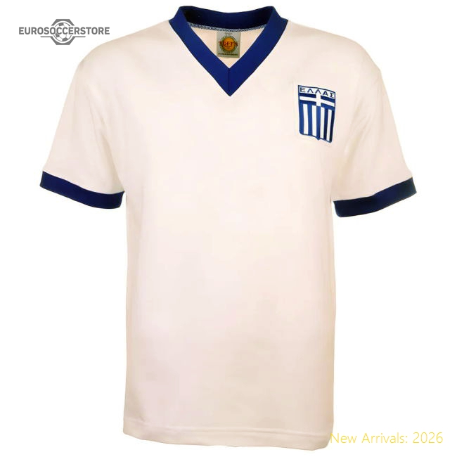 Greece 1980s Away Retro Football Shirt-Football Jersey Hub