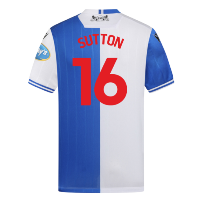 2025-2026 Blackburn Rovers Home Shirt (Sutton 16)-Football Jersey Hub