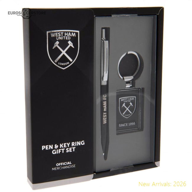 West Ham United FC Pen & Keyring Set-Football Jersey Hub